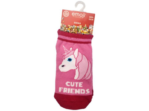 Skarpetki Emoji Unicorn 31/34 różowe/czerwone Skarpetki Emoji Unicorn 31/34 różowe/czerwone