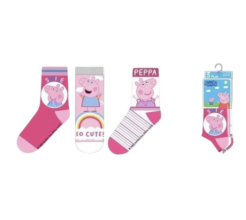 Skarpetki Świnka Peppa 3 pak 27/30 Skarpetki Świnka Peppa 3 pak 27/30
