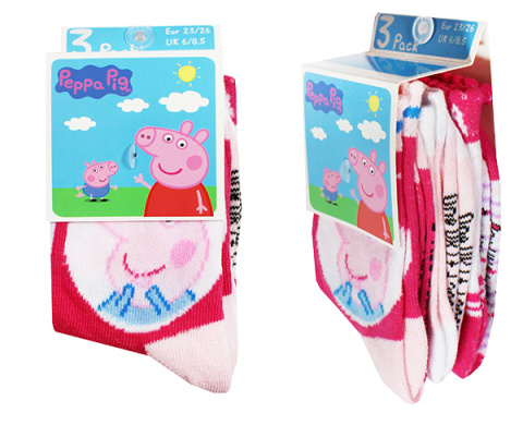 Skarpetki Świnka Peppa 3 pak 31/34 Skarpetki Świnka Peppa 3 pak 31/34